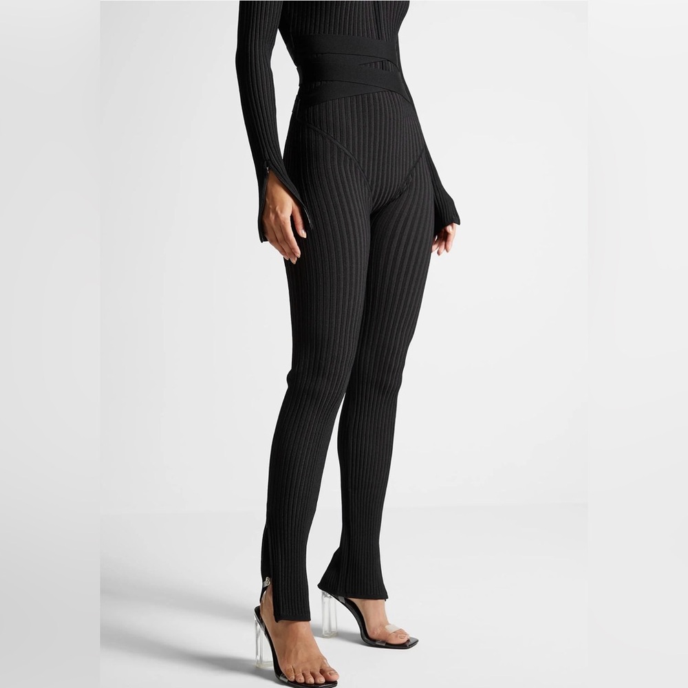 Maniere De Voir Black Ribbed Knitwear - Picture 4 of 8